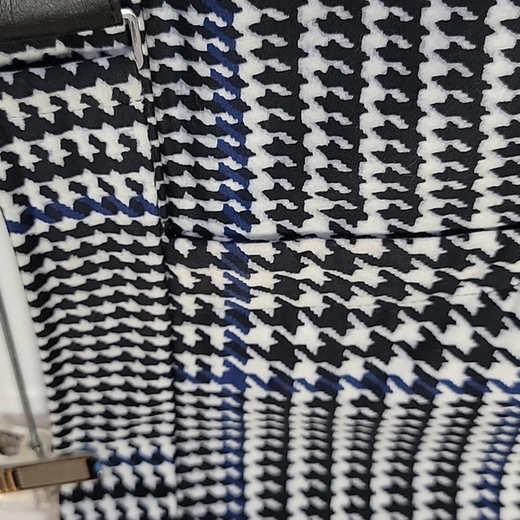 MICHAEL KORS SZ 16 HOUNDSTOOTH SKIRT BLACK BLUE WHITE - Picture 5 of 12